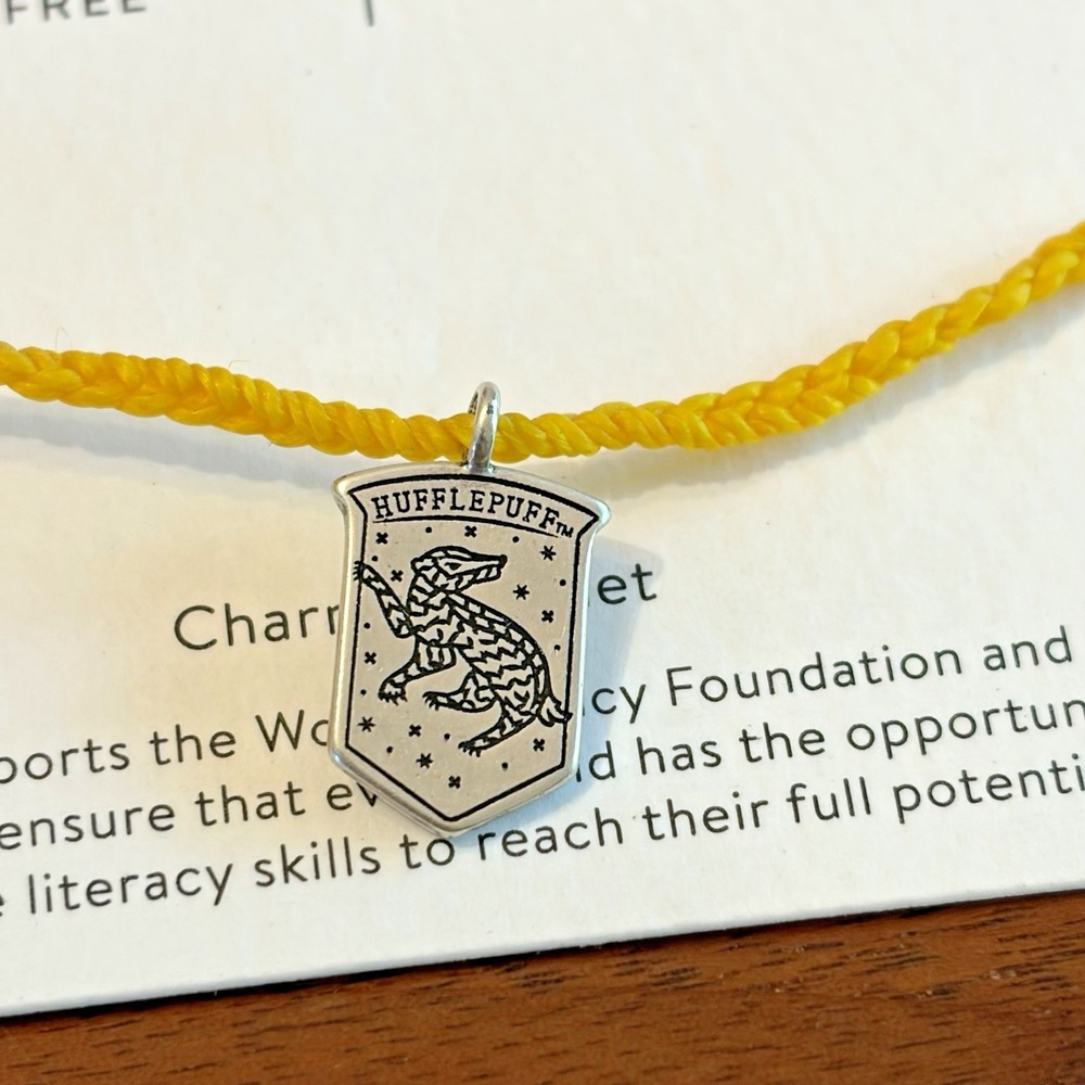 NEW Pura Vida Harry Potter Bracelet, Hufflepuff Charm on Mini Braid - Picture 2 of 5